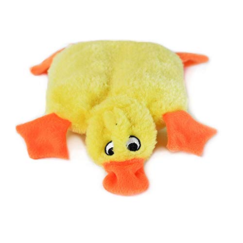 Product Cover ZippyPaws - Squeakie Pads No Stuffing Plush Dog Toy - Duck