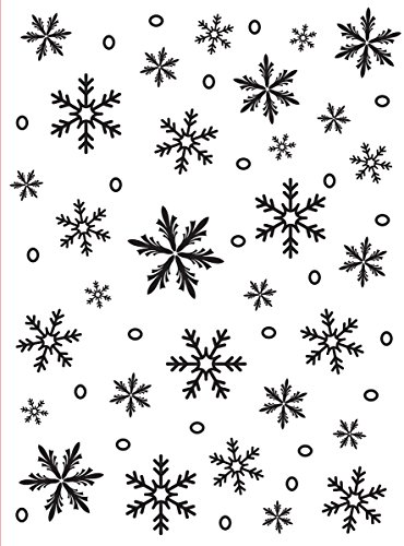 Product Cover Darice 1215-58 Embossing Folder, 4.25 by 5.75-Inch, Snowflake Background Design