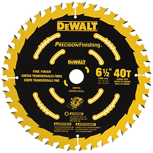 Product Cover DEWALT 6-1/2-Inch Circular Saw Blade, 40-Tooth (DW9196)