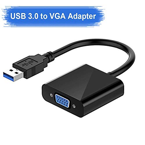 Product Cover USB to VGA Adapter, USB 3.0/2.0 to HDMI Adapter Multi-Display Video Converter- PC Laptop Windows 7/8/1/10, Desktop, Laptop, PC, Monitor, Projector, HDTV, Chromebook