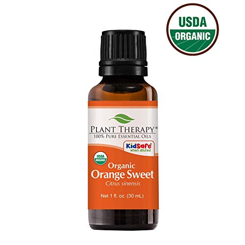 Product Cover Plant Therapy Orange Sweet Organic Essential Oil 100% Pure, USDA Certified Organic, Undiluted, Natural Aromatherapy, Therapeutic Grade 30 mL (1 oz)