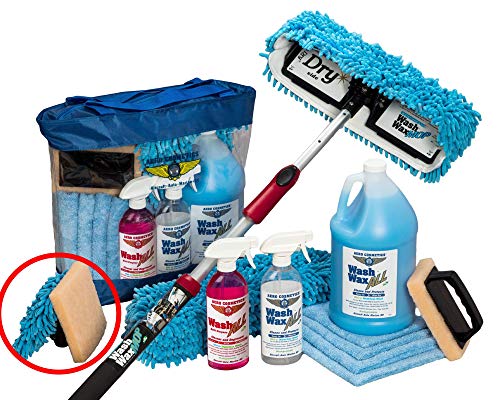 Product Cover Aero Cosmetics Waterless RV Aircraft Boat Wash Wax Mop Kit with Bug Scrubber/Mini Mop No Ladder Needed Wash Wax Dry Anywhere Anytime No Restrictions