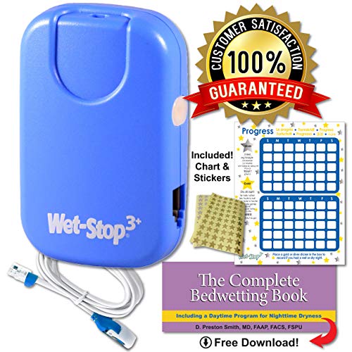 Product Cover Wet Stop 3 Bedwetting Alarm (Blue) 6 Alarms & Vibration, Enuresis Alarm, Incontinence, Potty Training, 100% Satisfaction Guaranteed