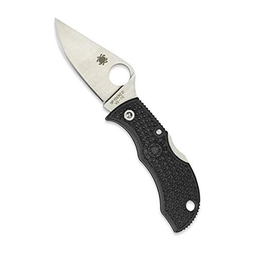 Product Cover Spyderco Manbug Lightweight Folding Knife - Black FRN Handle with PlainEdge, Full-Flat Grind, VG-10 Steel Blade and Back Lock - MBKP