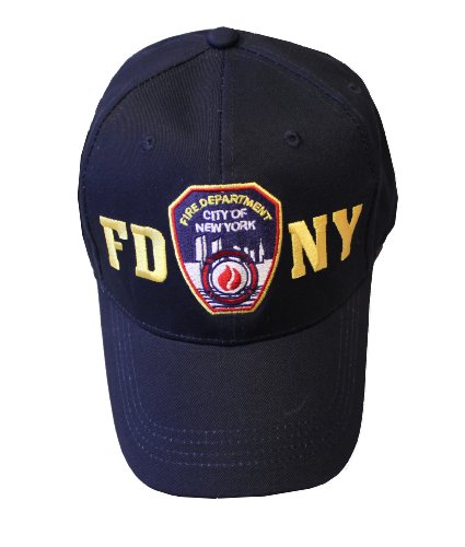 Product Cover FDNY Baseball Hat Badge Fire Department of New York City Navy & Gold O.