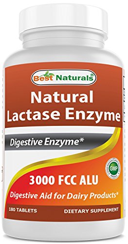 Product Cover Best Naturals Fast Acting Lactase Enzyme Tablet, 3000 Fcc Alu, 180 Count