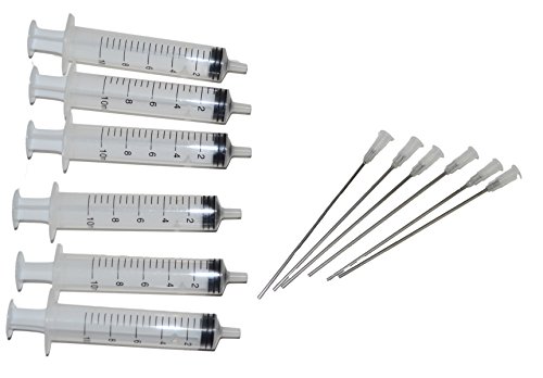 Product Cover 6 Syringes with Long Needles for refilling with Refillable Cartridges and Continuous Ink Supply System CISS