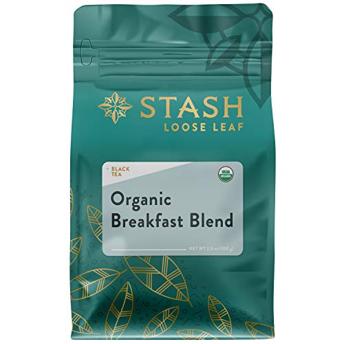 Product Cover Stash Tea Organic Breakfast Blend Loose Leaf Tea, 100 Gram Pouches