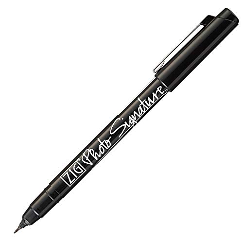 Product Cover Zig 0.7mm Photo Signature Marker, Carded, Black