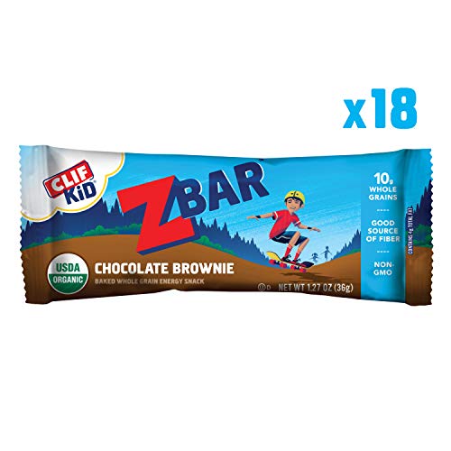Product Cover Clif Kid ZBAR - Organic Granola Bars - Chocolate Brownie - (1.27 Ounce Energy Bars, Kids Snacks, 18 Count)