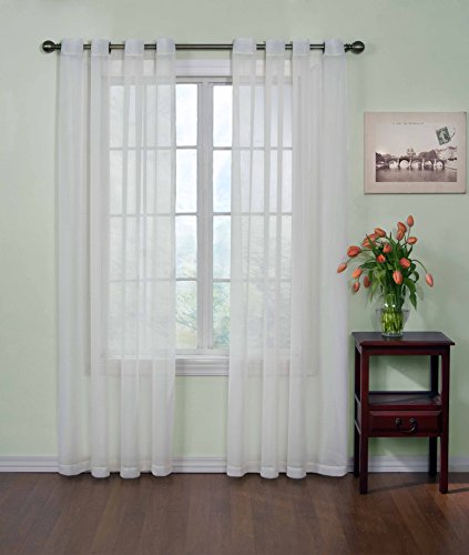 Product Cover Curtain Fresh Arm and Hammer Odor Neutralizing Sheer Curtain Panel, 59x108, White