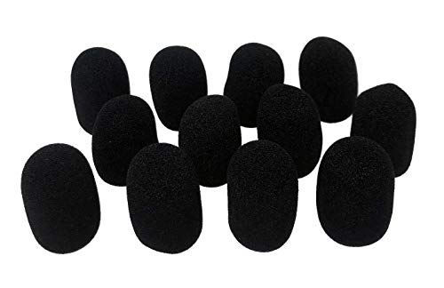 Product Cover Tetra-Teknica XFFZDP-BLK Lapel & Headset Microphone Windscreen, Color Black, One Dozen Pack
