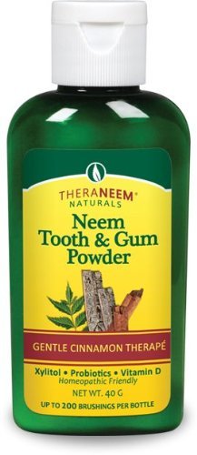 Product Cover TheraNeem Tooth & Gum Powder-Cinnamon by Organix South 40 grams.(2 pack)