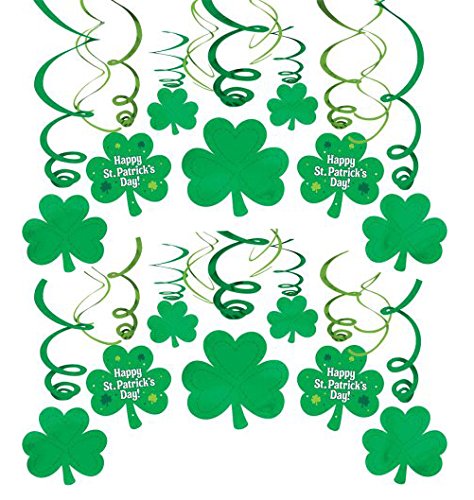 Product Cover St. Patrick's Day Hanging Swirl Decorations with Cutouts Party Accessory