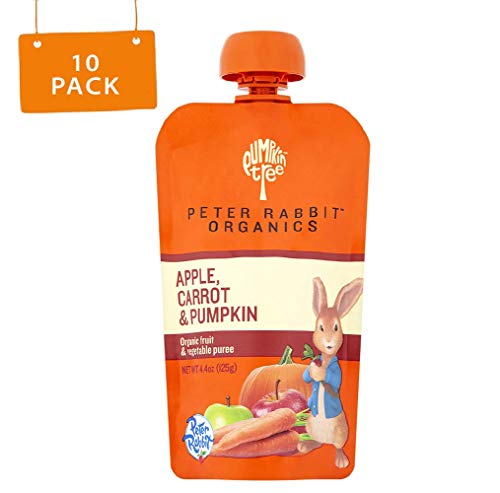 Product Cover Peter Rabbit Organics Apple, Carrot and Pumpkin Puree, 4.4-Ounce Pouches (Pack of 10)