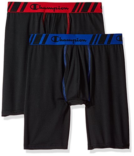 Product Cover Champion Men's Tech Performance Long Boxer Brief, Pack of 2