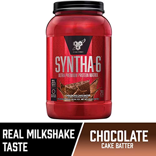Product Cover BSN SYNTHA-6 Whey Protein Powder, Micellar Casein, Milk Protein Isolate, Chocolate Cake Batter, 28 Servings (Packaging May Vary)