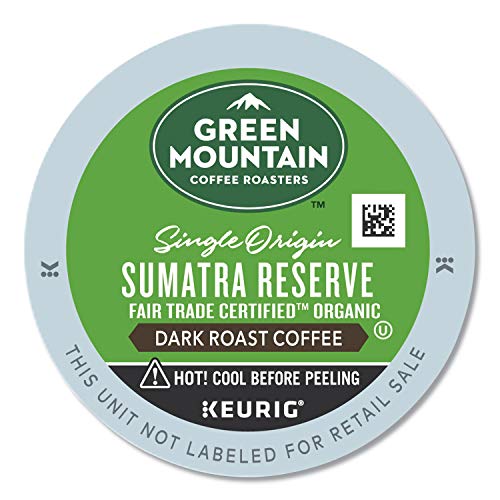 Product Cover Green Mountain Coffee Fair Trade Organic Sumatran Reserve, K-Cup Portion Pack for Keurig Brewers 24-Count
