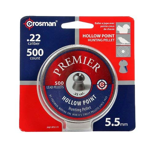 Product Cover Crosman Premier Hollow Point 500 pellets in a tin. LHP22
