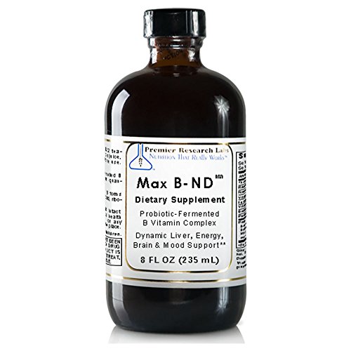 Product Cover Max B-ND TM, 8 fl oz, Vegan Product - Probiotic-Fermented Vitamin B Complex Formula for Dynamic Liver, Energy, Brain and Mood Support