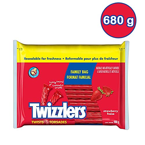 Product Cover TWIZZLERS Licorice Candy, Strawberry Twists, Family Bag, 680 Gram