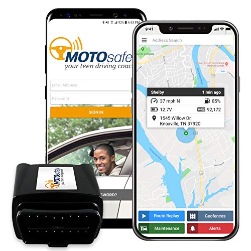 Product Cover GPS Tracker for Vehicles - MOTOsafety 4G Real Time OBD Tracking Device for Kids & Cars & Vehicle Monitoring System