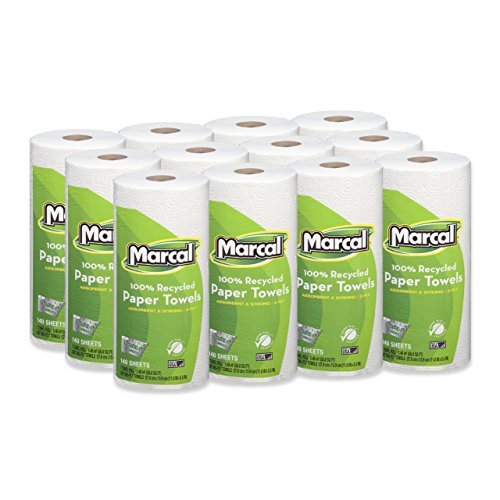 Product Cover Marcal 6183 Small Steps U Size It Giant Paper Towel Roll, 2-Ply 100% Premium Recycled, 5.7
