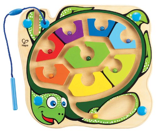 Product Cover Award Winning Hape Totally Amazing Colorblock Sea Turtle Kid's Magnetic Wooden Bead Maze Puzzle