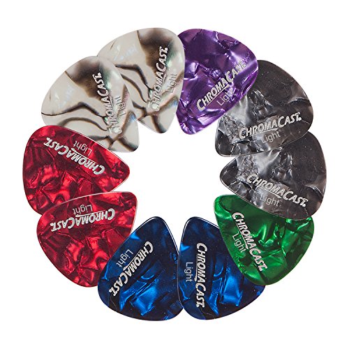 Product Cover ChromaCast CC-CP-LIGHT-10PK(A) Pearl Celluloid Guitar Picks, 10-Pack, Light