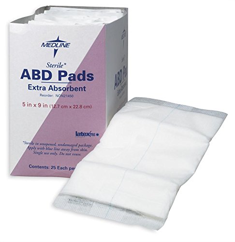 Product Cover Medline sterile Pad , 5 Inch x 9 Inch, 25 Count