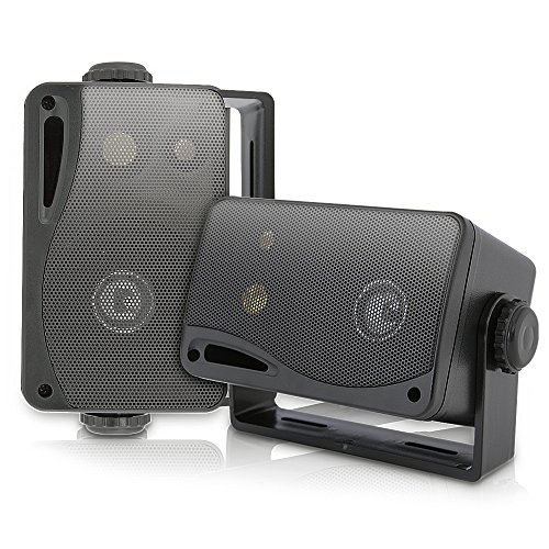 Product Cover Pyle 3.5-Inch 200W 3-Way Weather Proof Mini Box Speaker System PLMR24B (Black)