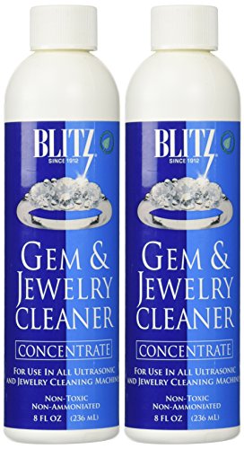 Product Cover Blitz 653 Gem & Jewelry Non-Toxic Cleaner Concentrate for use in Cleaning Machines, 8 Ounces, 2-Pack