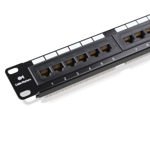 Product Cover Cable Matters UL Listed Rackmount or Wall Mount 24 Port Cat6 Patch Panel (Cat 6 RJ45 Patch Panel)