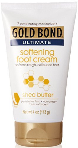 Product Cover Gold Bond Ultimate Softening Foot Cream with Shea Butter, 4 Ounce, Leaves Rough, Dry, Calloused Feet, Heels, and Soles Feeling Smoother and Softer, Includes Vitamins A, C, E, and Silk Amino Acids