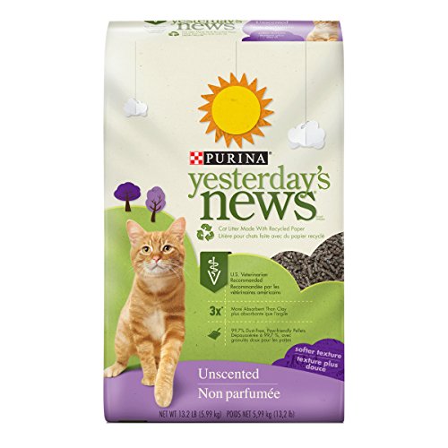 Product Cover Purina Yesterday's News Unscented Non-Clumping Cat Litter - (1) 13.2 lb. Bag