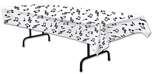 Product Cover Musical Notes Tablecover Party Accessory (1 count) (1/Pkg)