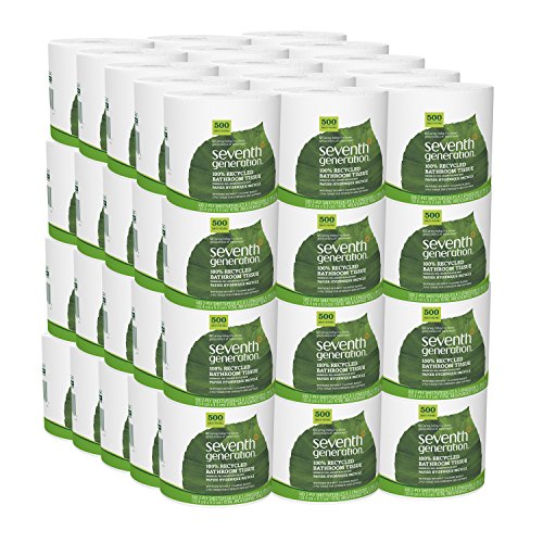 Product Cover Seventh Generation White Toilet Paper 2-ply 100% Recycled Paper 500 Sheets - Pack of 60