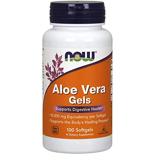 Product Cover NOW Supplements, Aloe Vera (Aloe barbadensis) 10,000 mg, Supports Digestive Health*, 100 Softgels