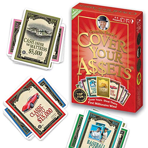 Product Cover Grandpa Beck's Cover Your Assets Card Game | Fun Family-Friendly Set-Collecting Game | Enjoyed by Kids, Teens, and Adults | From the Creators of Skull King | Ideal for 2-8 Players Ages 7+