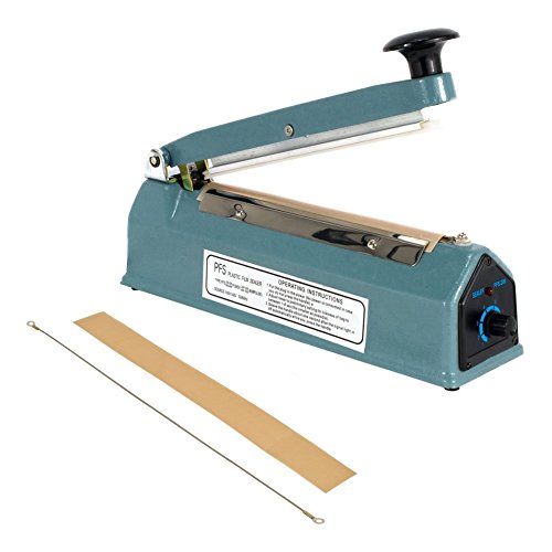 Product Cover PrimeTrendz Hand Impulse Sealer Heat Seal Machine Poly Sealing With Element Grip and Teflon 12