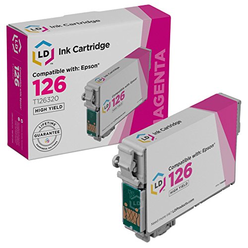Product Cover LD Remanufactured Ink Cartridge Replacement for Epson 126 T126320 High Yield (Magenta)