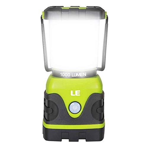 Product Cover LE LED Camping Lantern, Battery Powered LED with 1000LM, 4 Light Modes, Waterproof Tent Light, Perfect Lantern Flashlight for Hurricane, Emergency, Survival Kits, Hiking, Fishing, Home and More