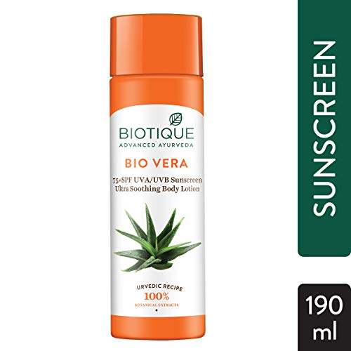 Product Cover Biotique Bio Vera Face and Body SPF 75+ Sun Lotion, 190ml
