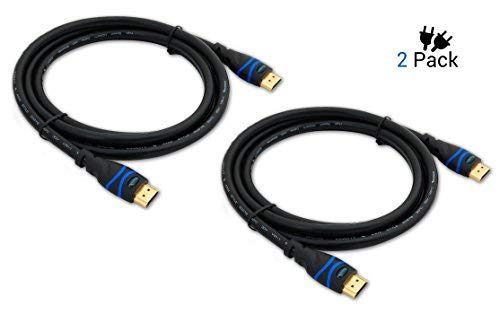 Product Cover BlueRigger High Speed HDMI Cable with Ethernet 6.6 Feet (2-Pack) - Supports 3D and Audio Return [Latest Version]