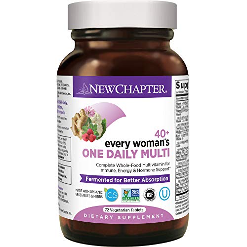 Product Cover New Chapter Women's Multivitamin, Every Woman's One Daily 40+, Fermented with Probiotics + Vitamin D3 + B Vitamins + Organic Non-GMO Ingredients - 72 ct (Packaging May Vary)