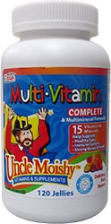 Product Cover Uncle Moishy Childrens Multi-Vitamin Mineral Jellies with Choline - 120 Jellies