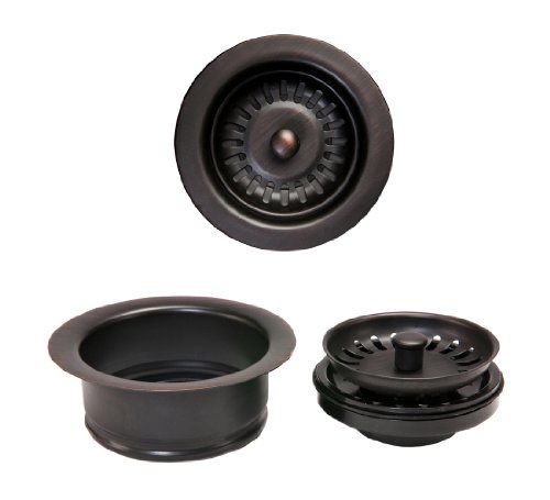 Product Cover Premier Copper Products DC-1ORB Drain Combination Package for Double Bowl Kitchen Sinks, Oil Rubbed Bronze