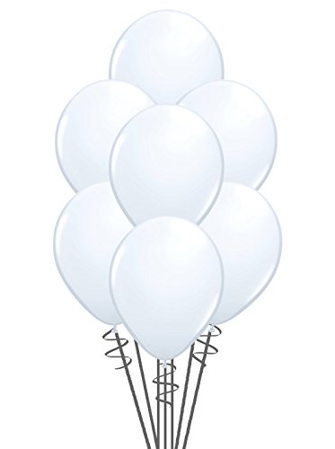 Product Cover Qualatex Opaque White Biodegradable Latex Balloons, 5-Inch Round (100-Units)