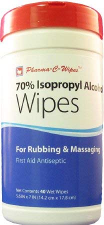 Product Cover 70% Isopropyl Alcohol Wipes, Alcohol Wipes Cannister 40Ct, (1 CASE, 6 EACH)