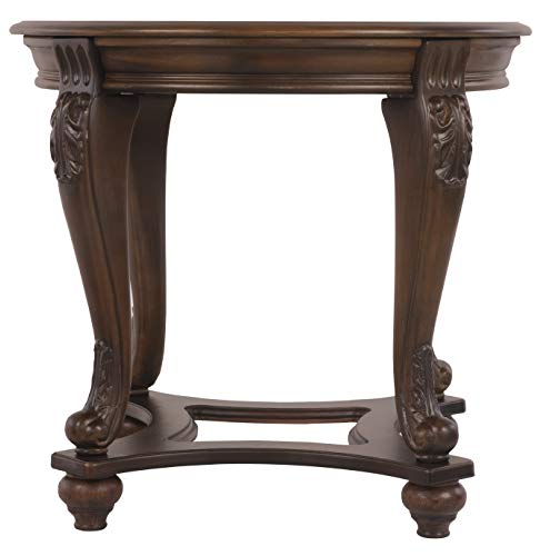 Product Cover Signature Design by Ashley - Norcastle Traditional Round End Table, Dark Brown